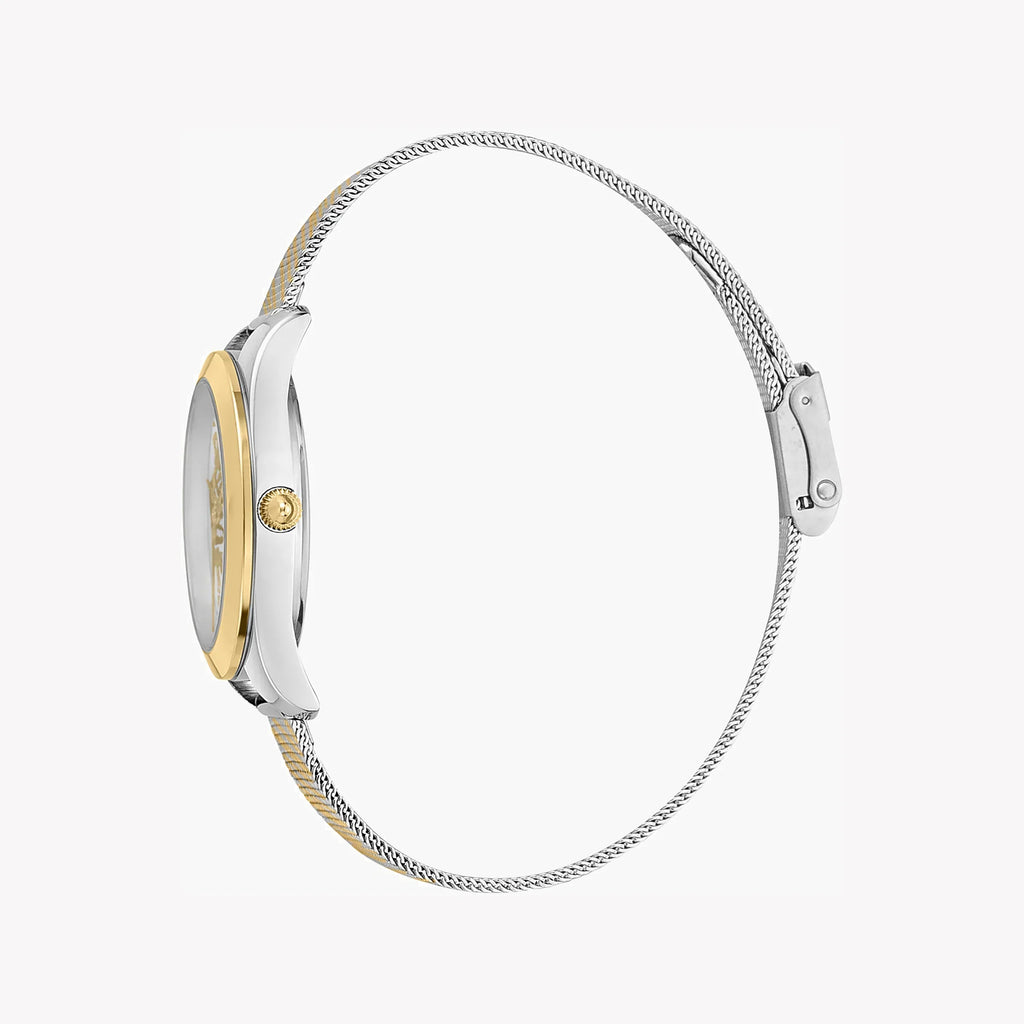 Just Cavalli Women's Two Tone Watch, Silver Dial | Jc1l210m0065