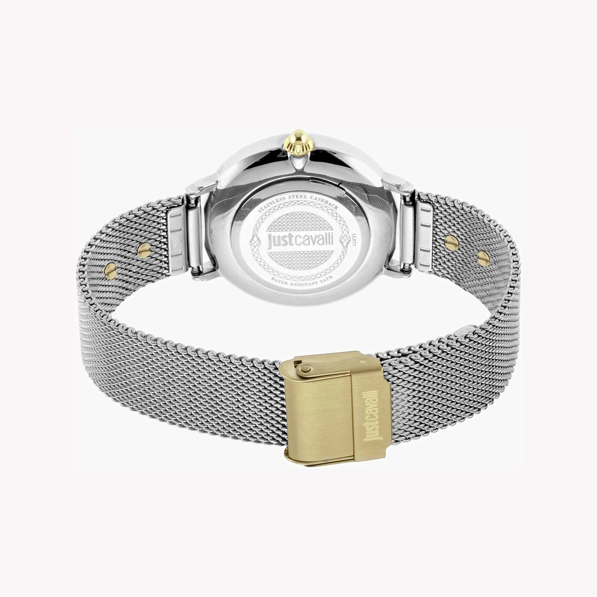 Just Cavalli Women's Silver Watch, Champagne Dial | Jc1l077m0095