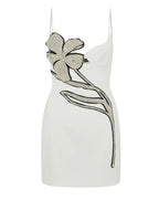 New Light Luxury Heavy Industry Hot Drill Slim Fit Hip Bandage Hot Girl Dress Suspenders Little Black Dress