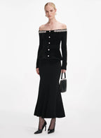 Rhinestone Velvet Dress