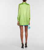 Women Shirt Lapel Loose Single  Straight Solid Color Chiffon Blouses Autumn