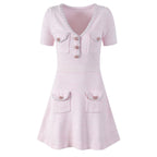 V-neck short dress