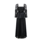 Elegant French Style Dress with Strapless Long Sleeve for Party and Banquet