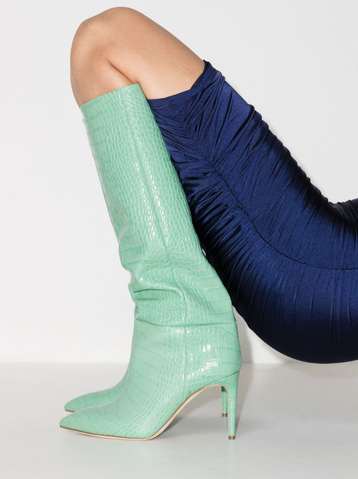 Crocodile Print Boots