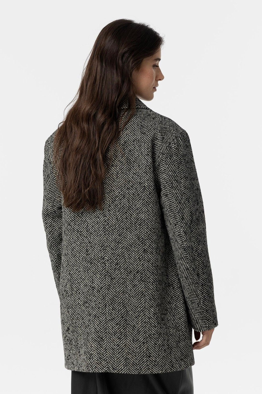 Herringbone Wool Coat