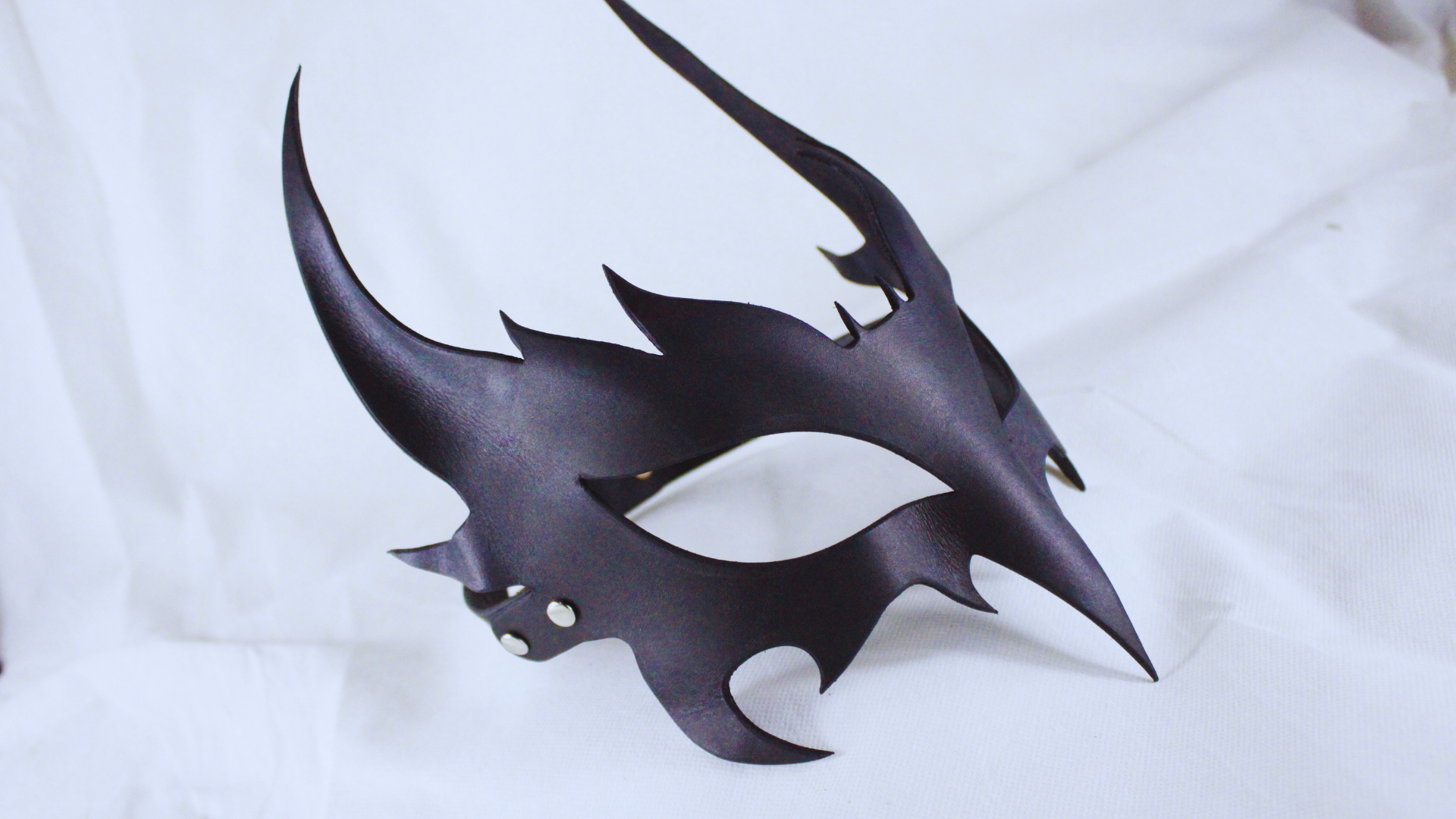 Horned Leather Ritual Mask For Gothic Power Play And Identity Transformation