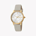 Just Cavalli Gray Leather Watch, Silver Dial | Jc1l149l0025