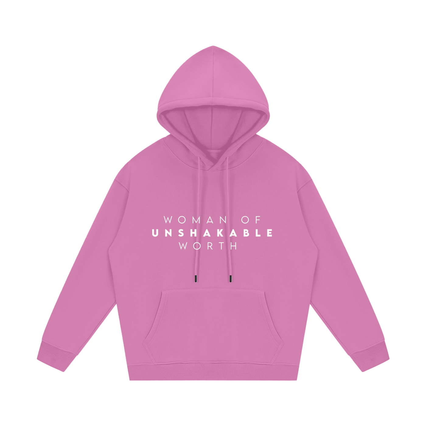 woman of unshakable worth Fleece Hoodie-5