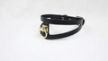 Black Leather BDSM Collar | Minimalist Gothic Submissive Collar
