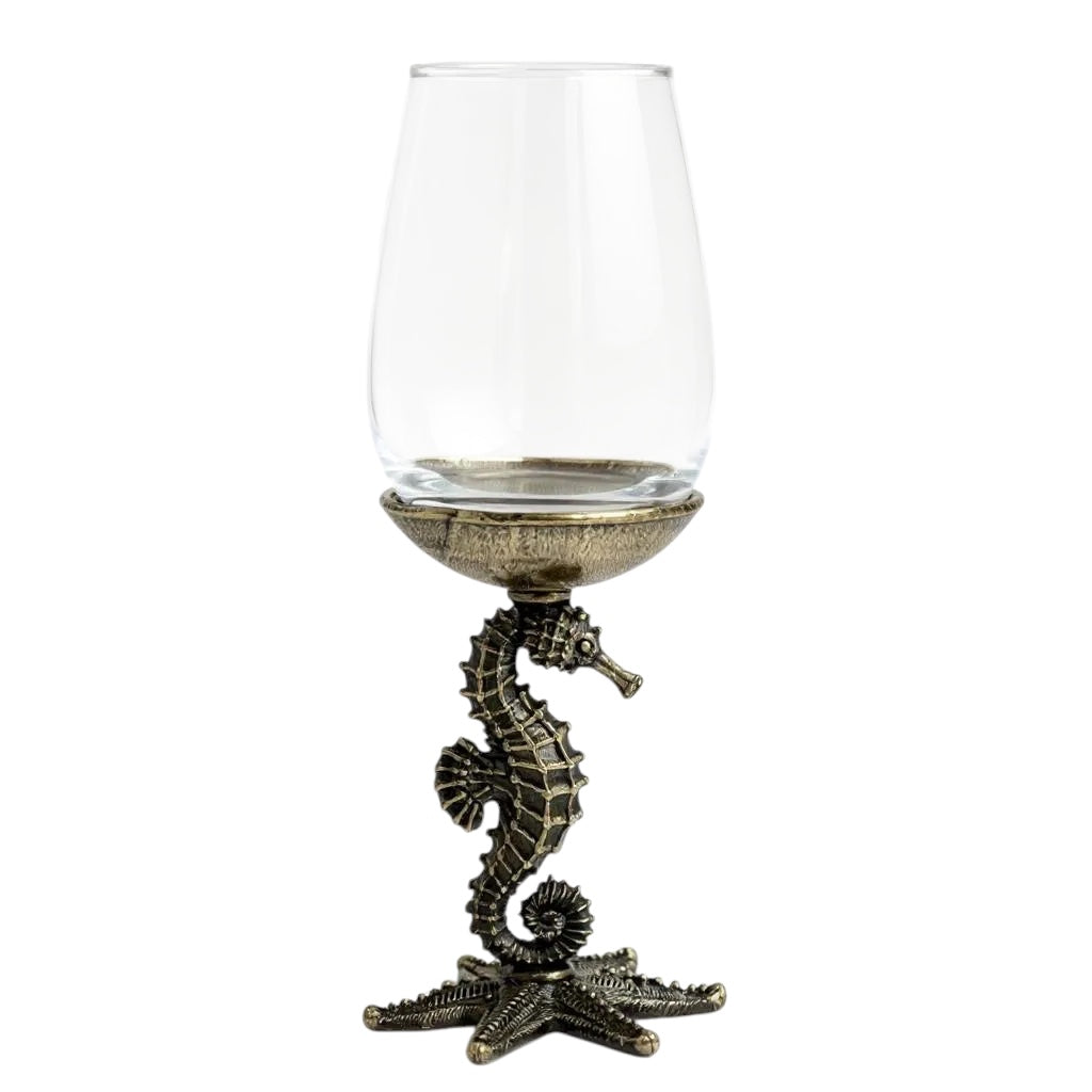 Set of 2/Set of 4 - Seahorse Wine Glasses