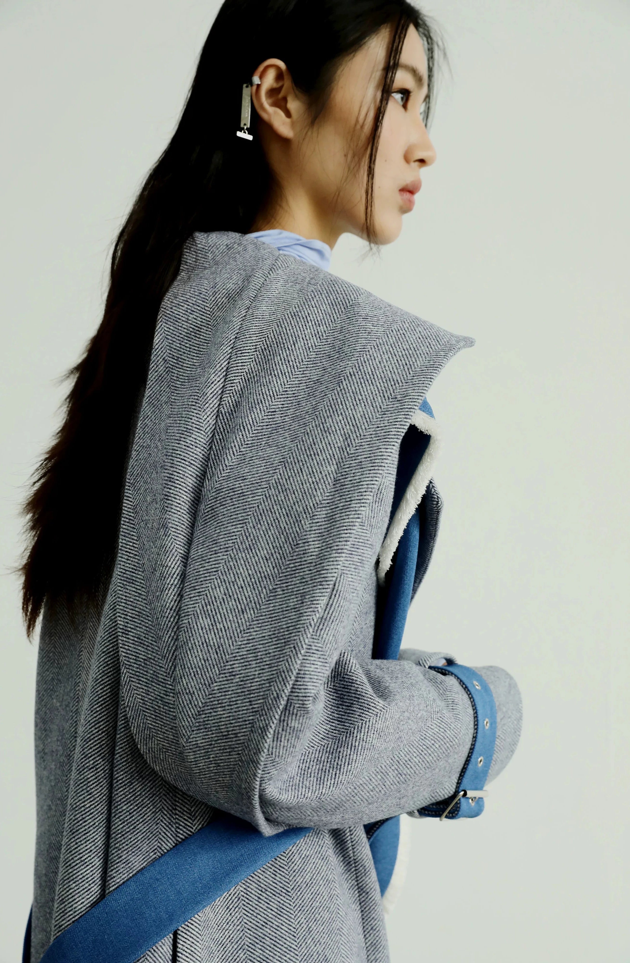 Patchwork Woolen Coat