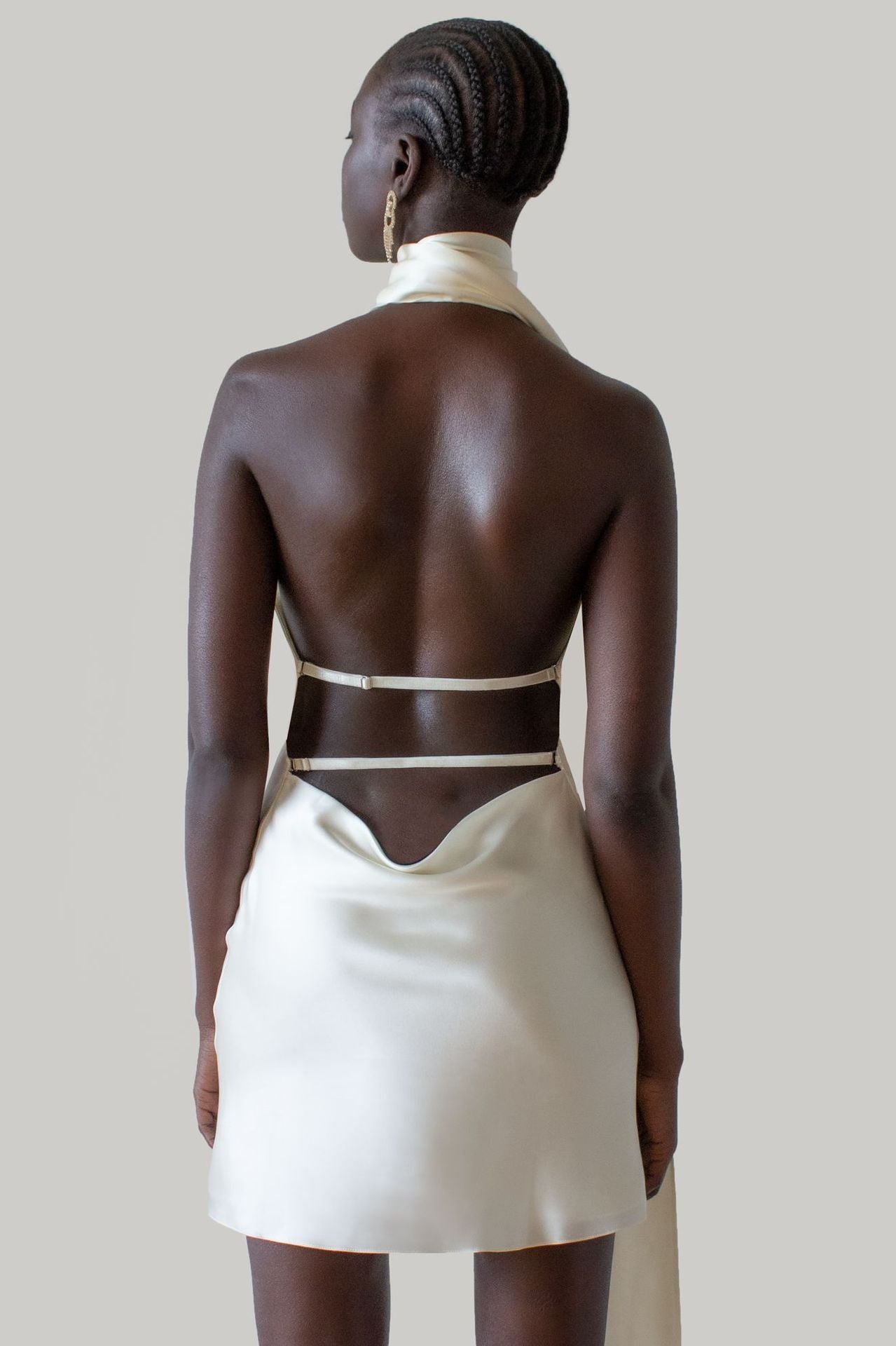 Backless Satin Dress
