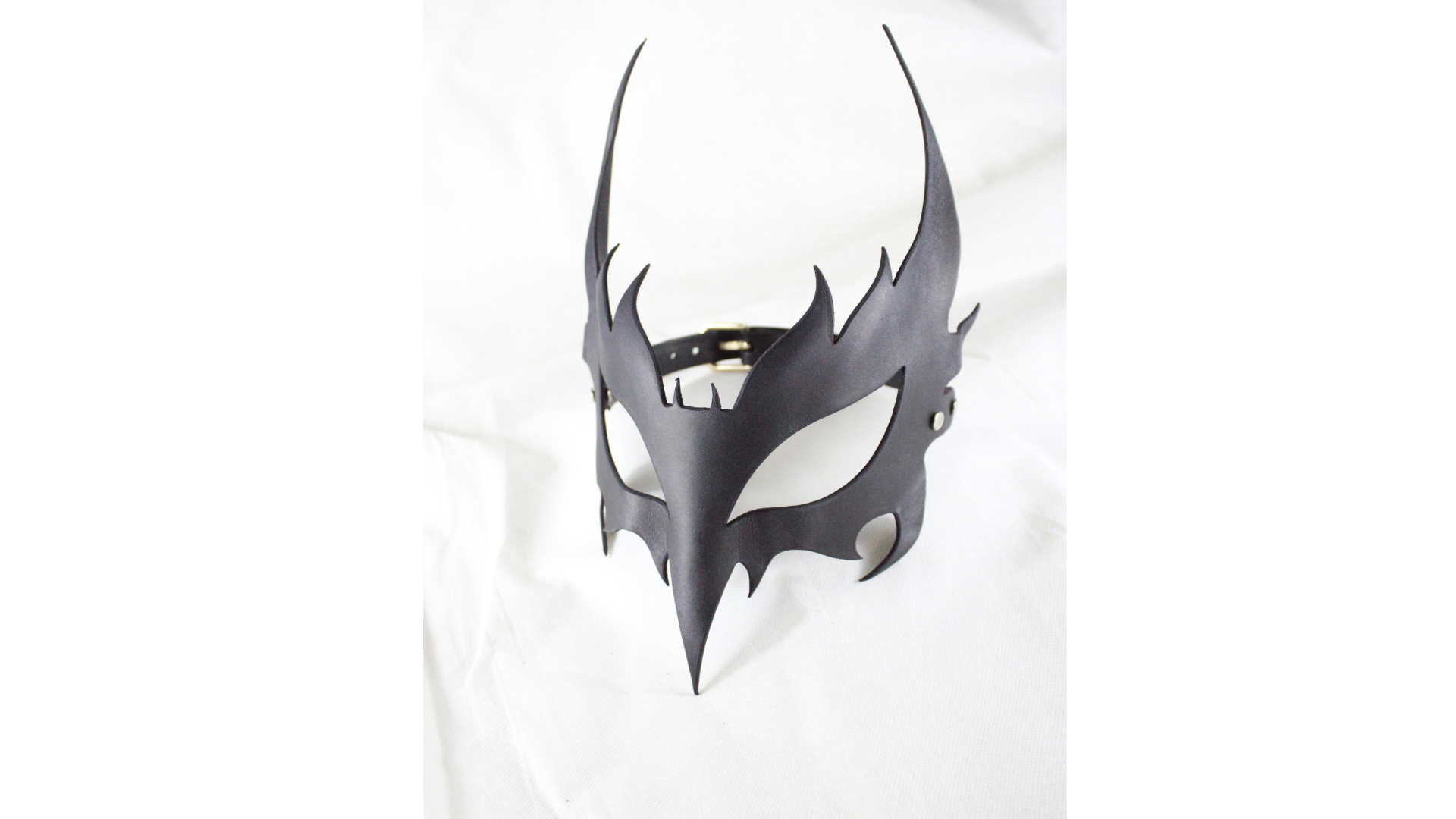 Horned Leather Ritual Mask For Gothic Power Play And Identity Transformation