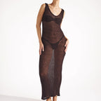 Sexy Beach Dress with Sheer Design and Bodycon Fit for Women