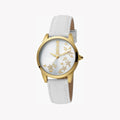 Just Cavalli Women's White Leather Watch, Silver Dial | Jc1l042l0025