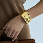 Round wide grain bracelet