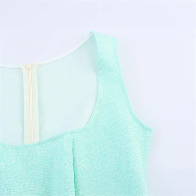Design Sense Unique Versatile Fitted Slim Casual French Vintage Dress