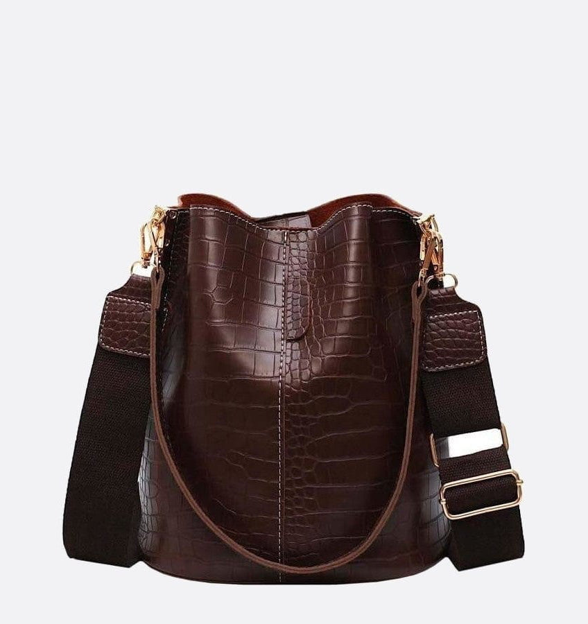 Croc Crossbody Bucket Bag