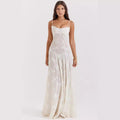Lace Strap Backless Mini Dress for Women, New Fashion Autumn Fairy Dress, Casual Vacation Mid-Length Dress