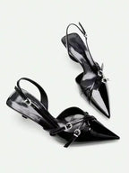 Point Toe Slingback Pumps