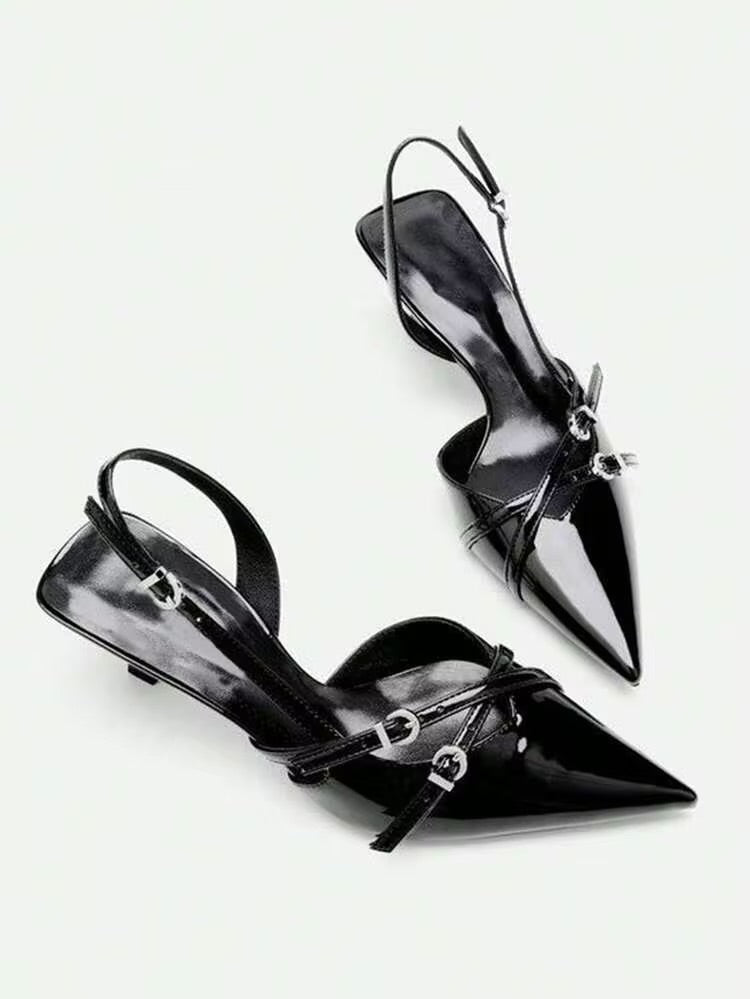 Point Toe Slingback Pumps