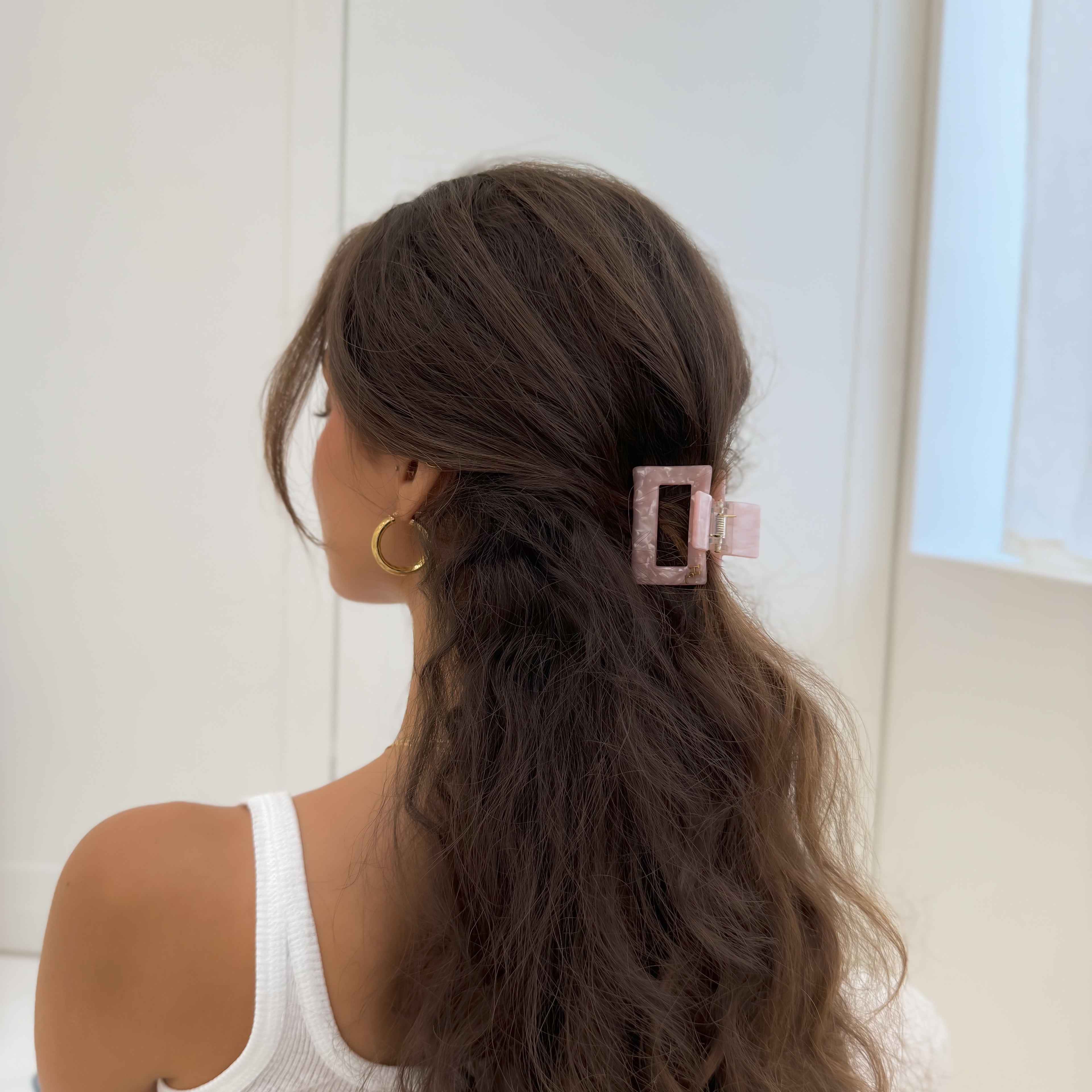 Ecofriendly Acetate Midi Clip - Pink