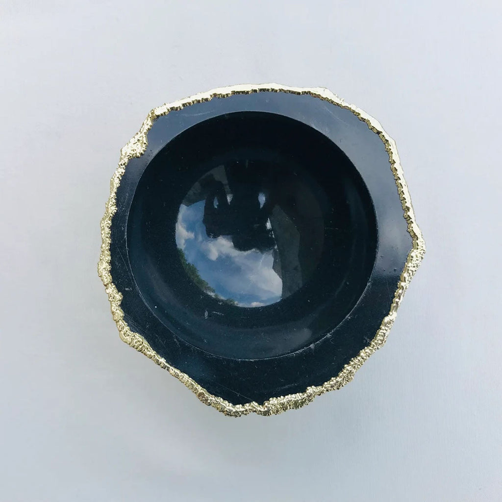 Black Agate Geode Nut/trinket/Jewellery Bowl