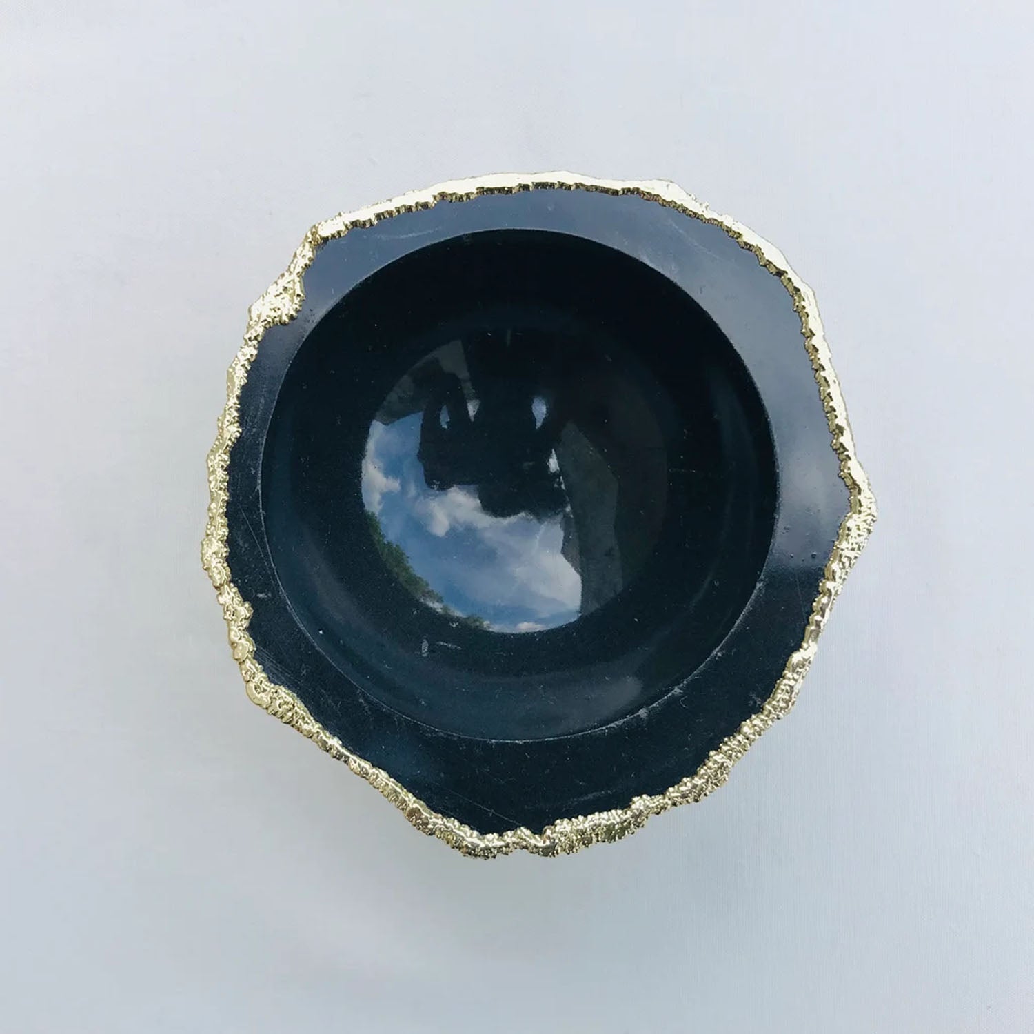 Black Agate Geode Nut/trinket/Jewellery Bowl