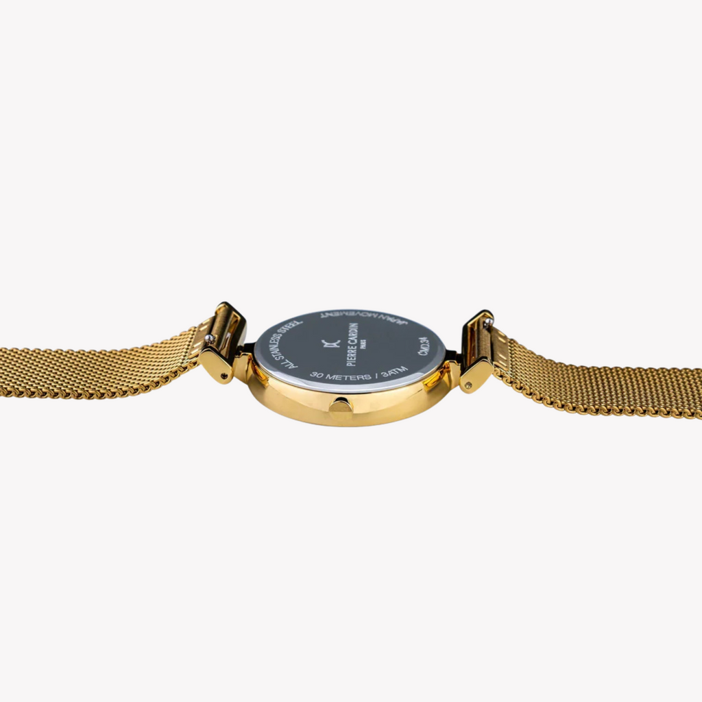 Pierre Cardin Women's Gold Watch, Silver Dial | Cmd.3523