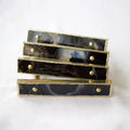Set of 4 Black Agate Handle/Pull/Barbarella