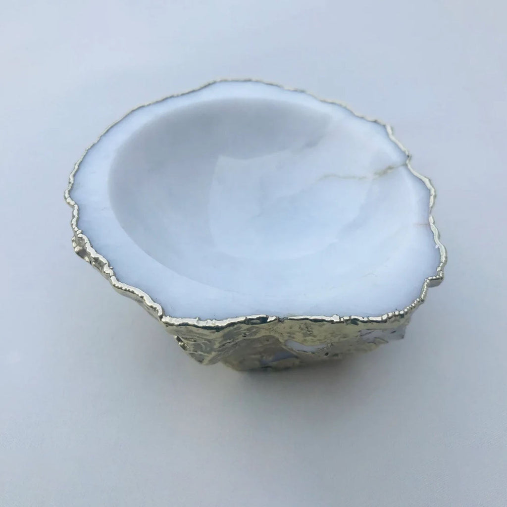 White Agate Geode Nut/trinket/Jewellery Bowl