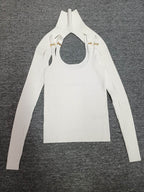 Autumn/Winter New Two-piece Women Knitted Tops High Quality Poorer Hollow Sweater High Street Elegant Fashion Viscose Clothes