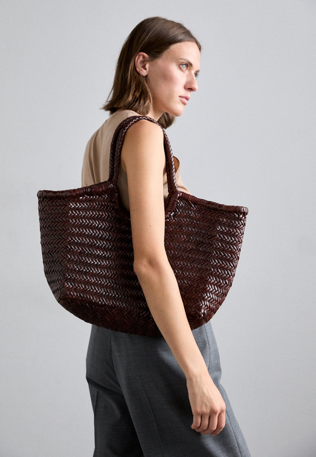 Quilted woven bag