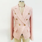 New Double Breasted Blazer Coats Women Fashion Party Club Clothes Long Sleeves Sequin Shinny Jackets Luxury Oversized