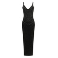 Diamond backless long dress