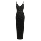 Diamond backless long dress