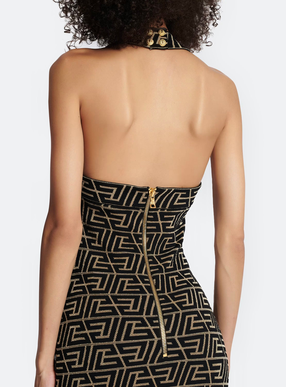 Jacquard Backless Dress