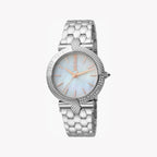 Just Cavalli Silver Watch, White Mother Of Pearls Dial | Jc1l105m0055