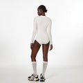 Long Sleeve One-Piece Swimsuit for Women Solid Color Hot Spring Diving Suit