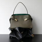 Luxury Genuine Leather Tote Bag for Women, Large Capacity, Top-Grain Cowhide, Handheld Shoulder Bag, HUG Style