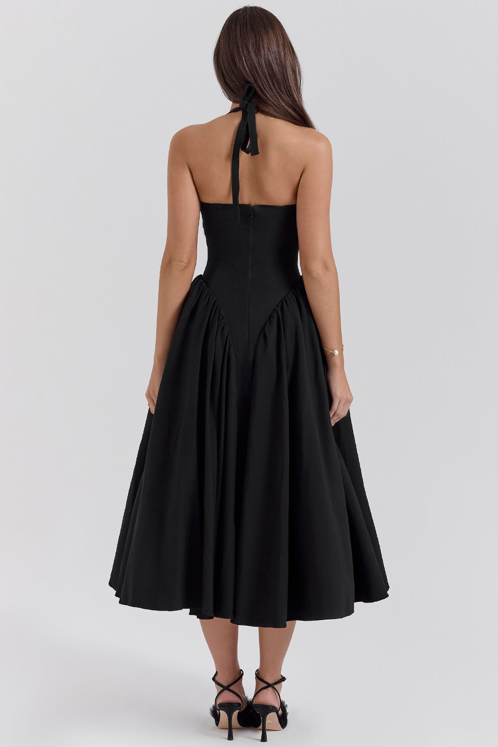 V-Neck Backless Dress