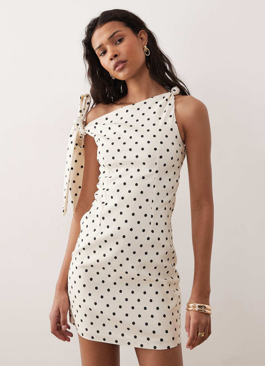 Polka Dot Off-the-Shoulder Dress