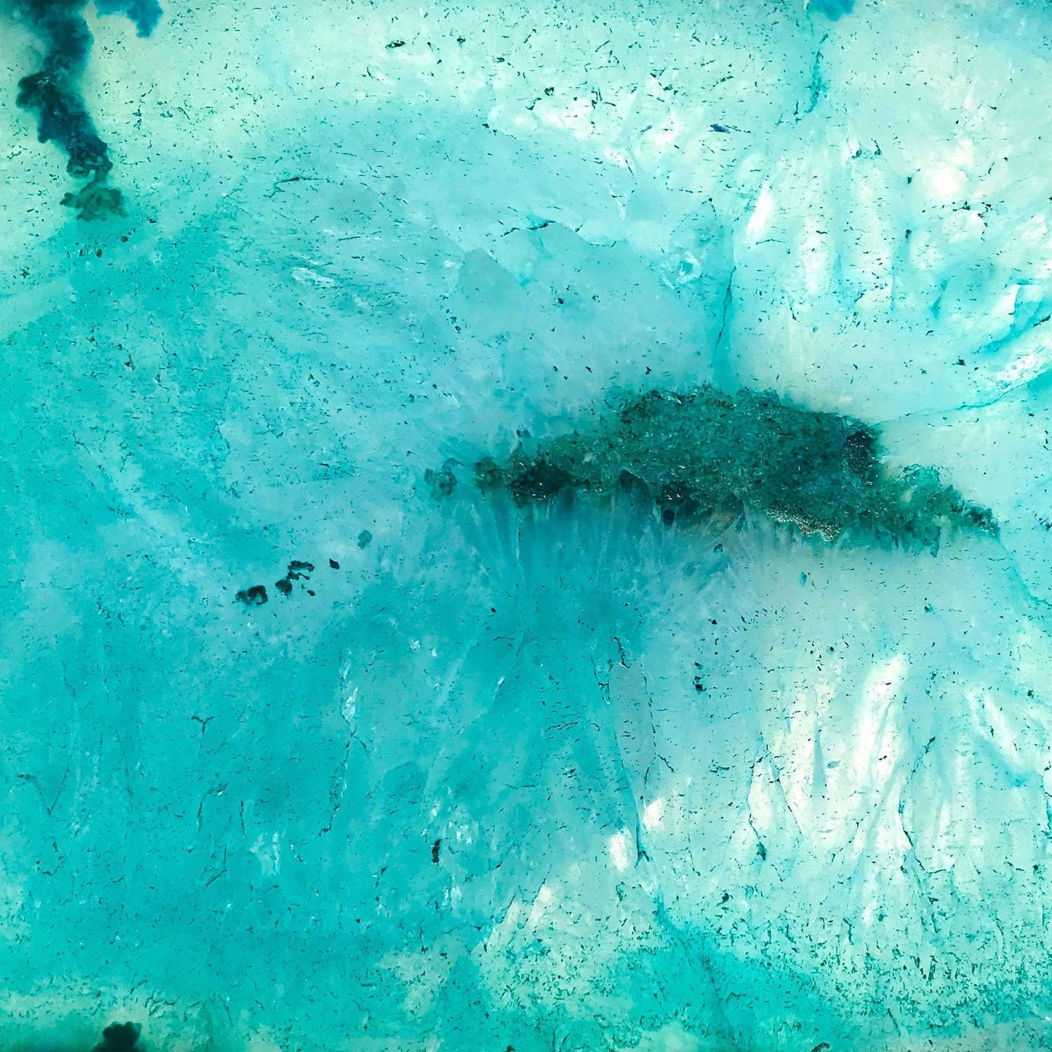 Small Aqua Agate/Single Piece/Crystal/Gemstone/Quartz Organic Edge Side/Drink/Table