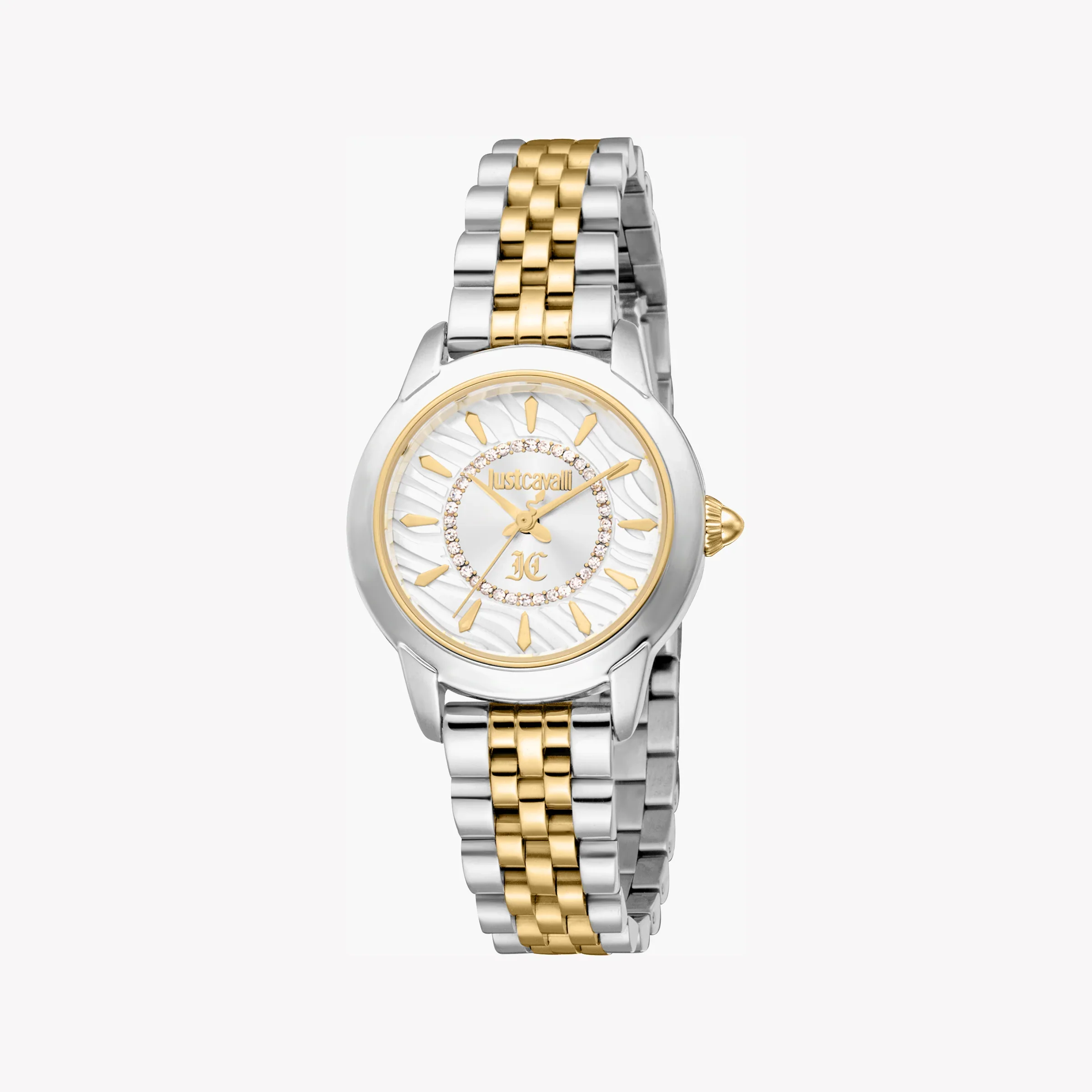 Just Cavalli Women's Two Tone Watch, Silver Dial | Jc1l333m0055