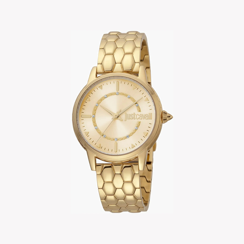 Just Cavalli Women's Gold Watch, Champagne Dial | Jc1l149m0045