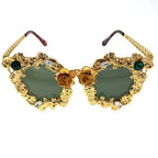 Cat Eye Sunglasses Women Luxury Gold Hollow Diamond Frame Brand Designer Sunglasses for Ladies Girls Shades