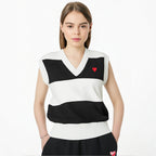 Women's knitted vest sweater spring new knitted sweater pullover tops V-neck sleeveless vest women's clothing couple casual