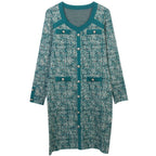 Vintage Square Collar Sweater Dress Women Designer Button Up Long Sleeve Autumn Winter Clothes Casual Traf Midi Dresses