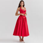 V-neck Backless Dress