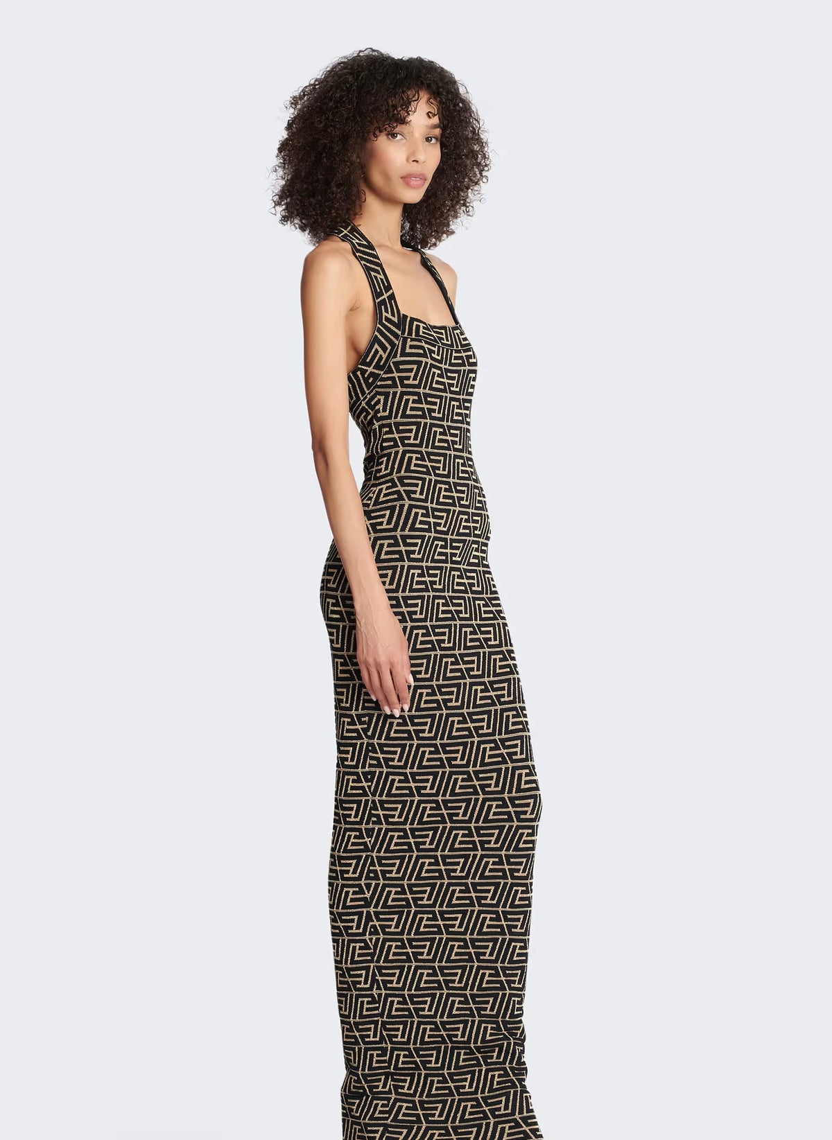 Jacquard Backless Dress